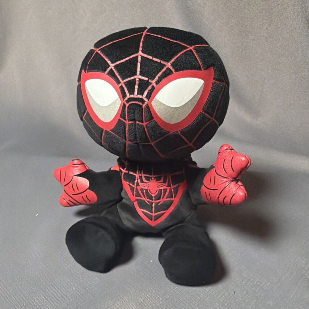 Ty Beanie Babies Marvel Spider Man Miles Morales 6" Black Stuffed Plush Toy -T